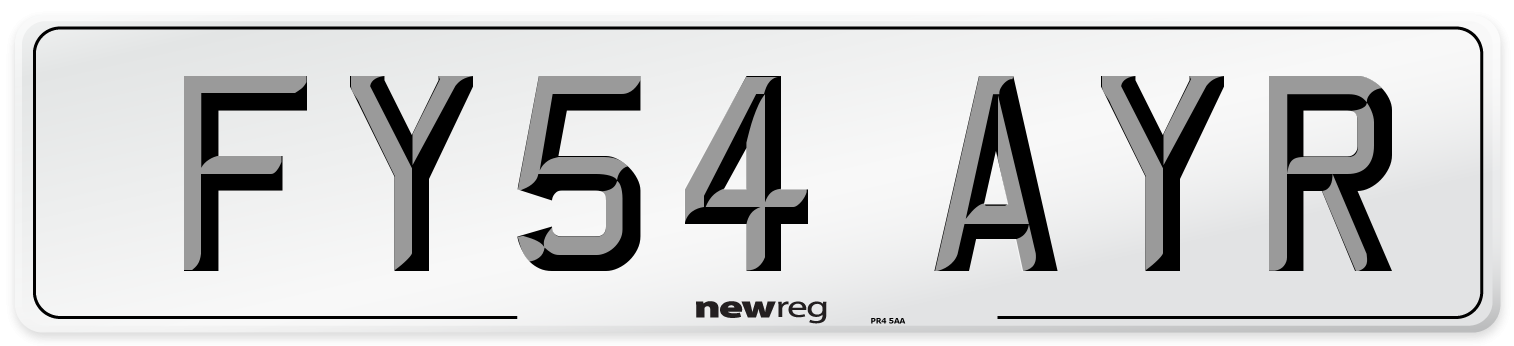 FY54 AYR Number Plate from New Reg